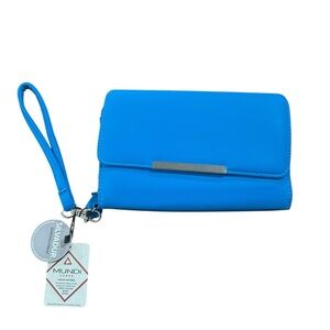 Blue Wristlet Clutch Brand Mundi..New Color Is Amazing.Never Used
